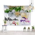  Christmas snowman printed festival wall tapestry Factory